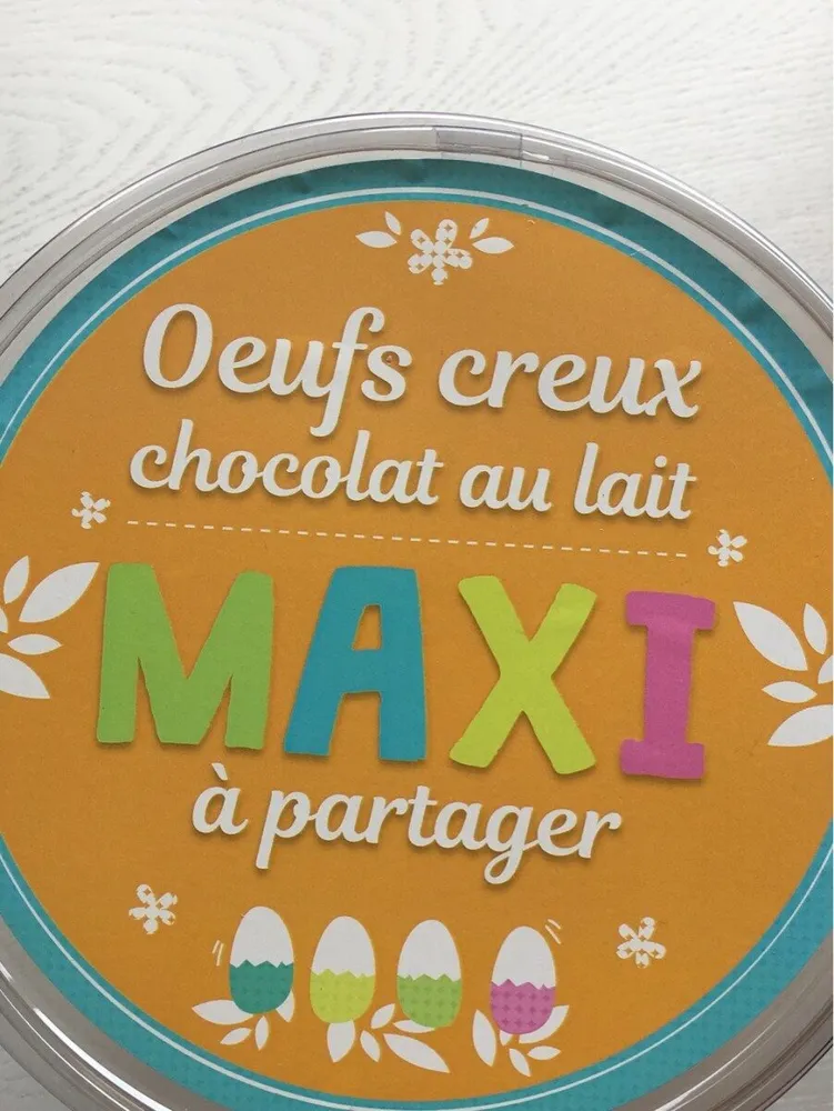 Oeufs creux au chocolat au lait