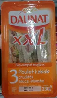 XXL Poulet Kebab Crudités sauce Blanche