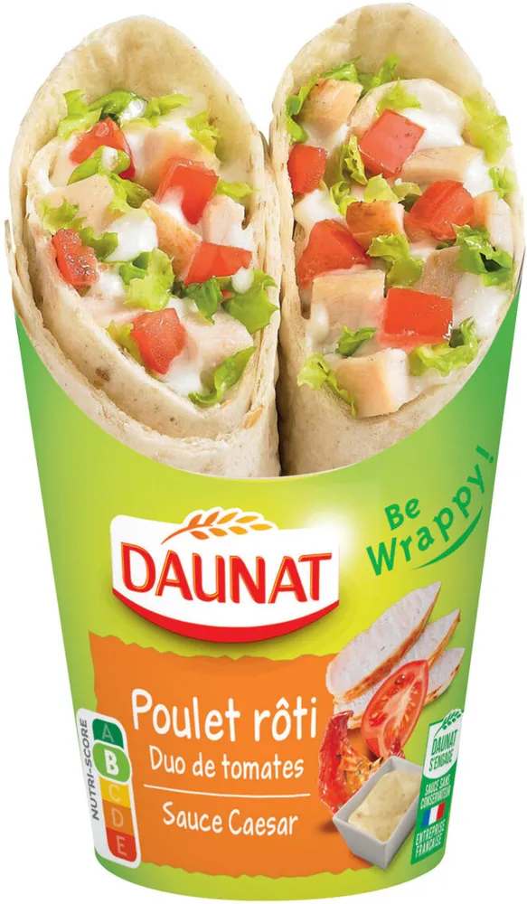 Wrap poulet rôti duo de tomates sauce caesar