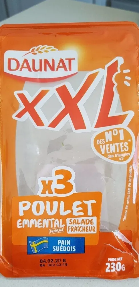 Sandwich XXL ×3 Poulet Emmental