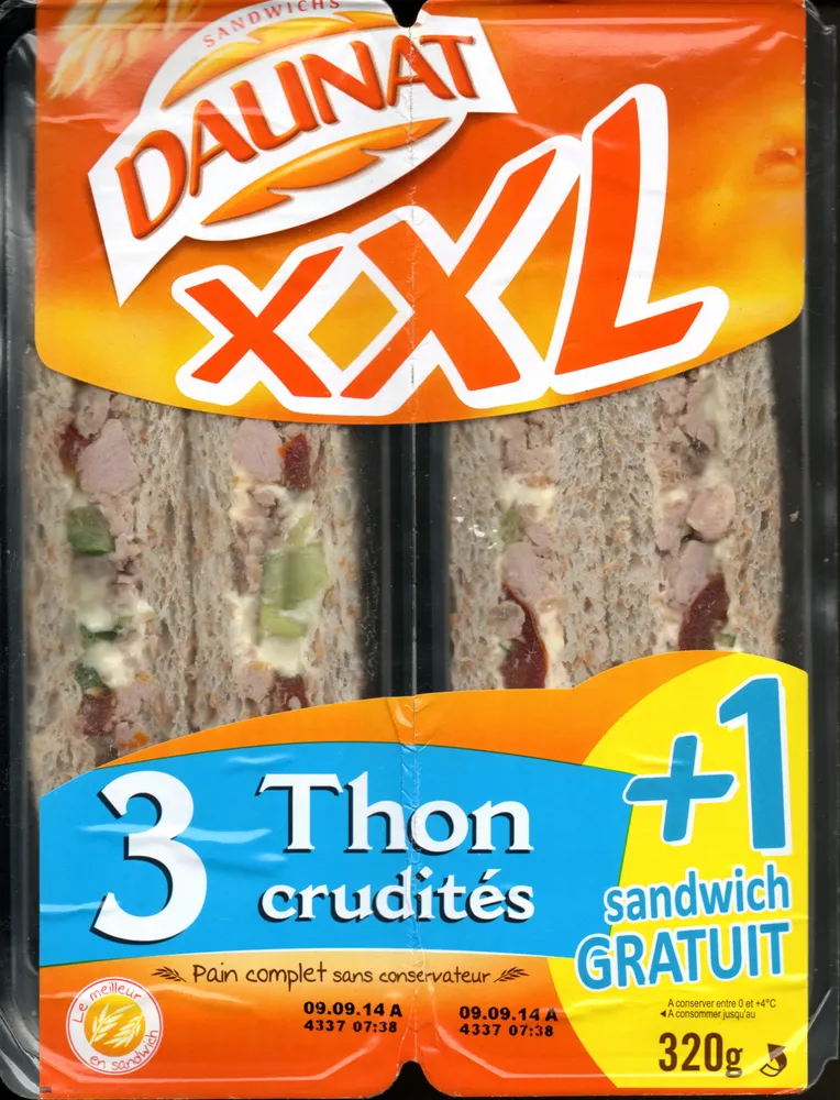 XXL 3 thon crudités + 1 gratuit