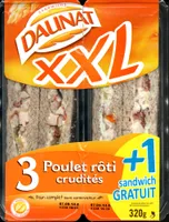 XXL 3 poulet roti crudités + 1 gratuit