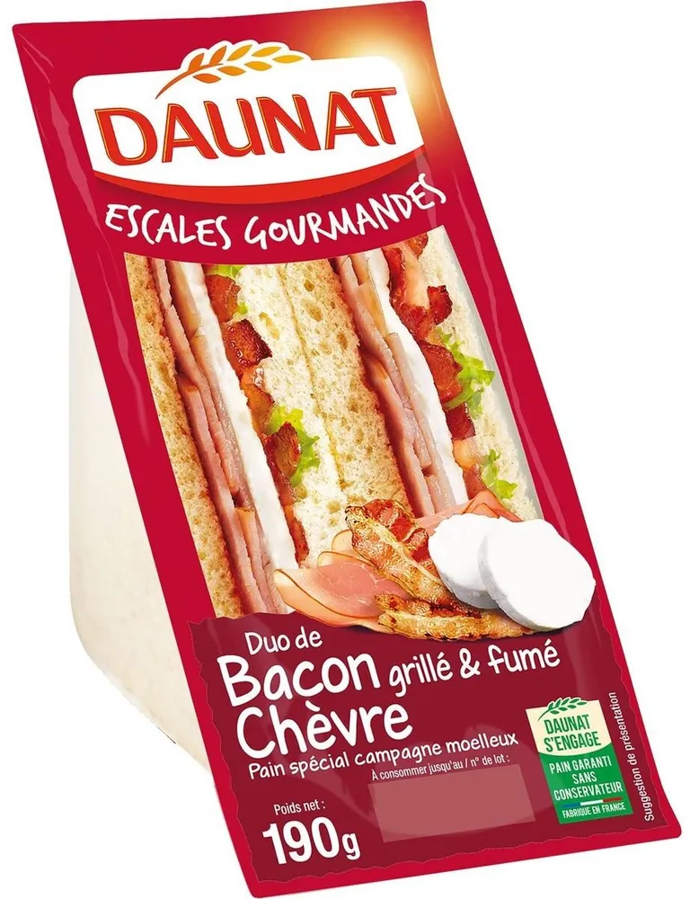 Escales gourmandes bacon grillé et fumé chèvre