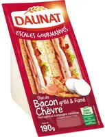Escales gourmandes bacon grillé et fumé chèvre