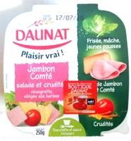 Jambon Comté salade et crudité vinaigrette allégée aux herbes