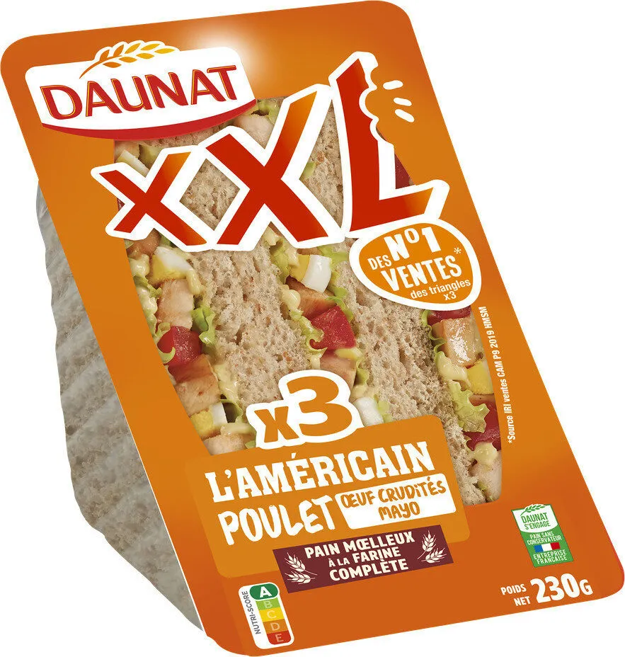 L'AMERICAIN XXL POULET OEUF