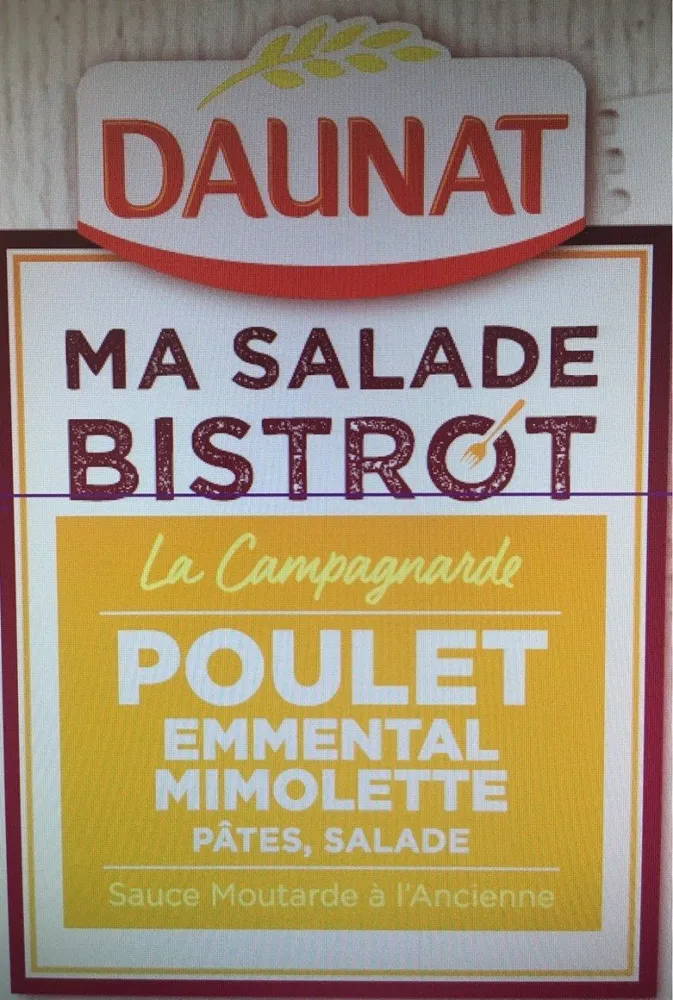 Ma Salade Bistrot La Campagnade poulet emmental mimolette pâte salade