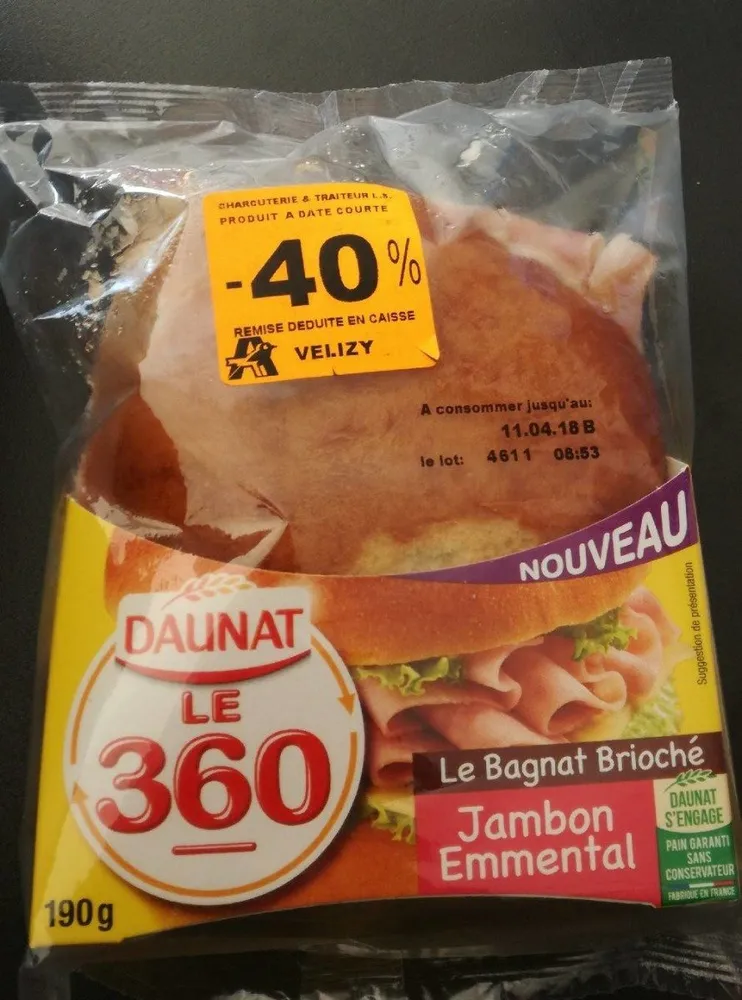 Le bagnat brioché - Jambon Emmental