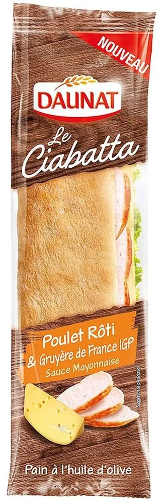 Le ciabatta poulet gruyère sauce mayo