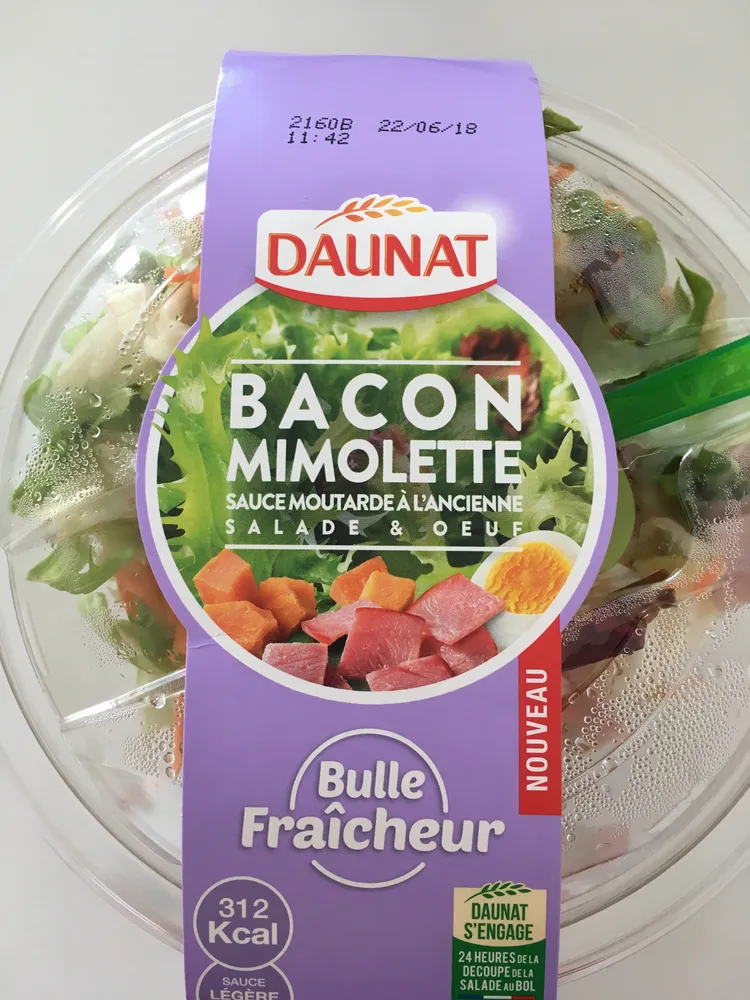 Salade Bacon Mimolette Sauce Moutarde à l'ancienne