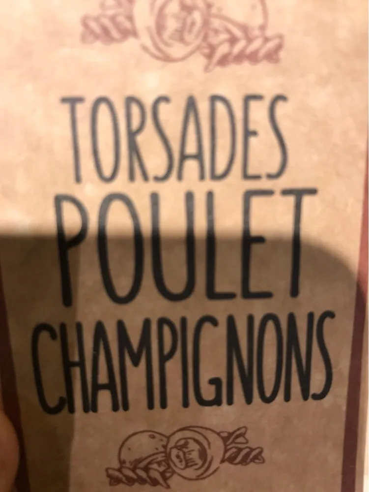 Torsades poulet Champignons