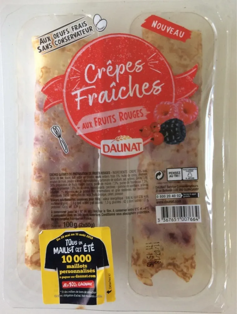 Crêpes Fraîches aux Fruits Rouges
