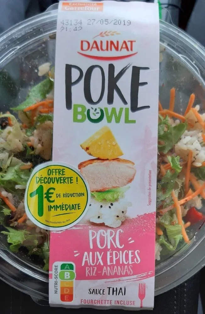 Poke bowl porc aux épices