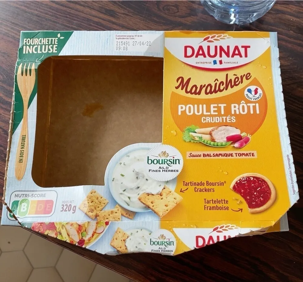 Salade maraîchère au poulet rôti crudités