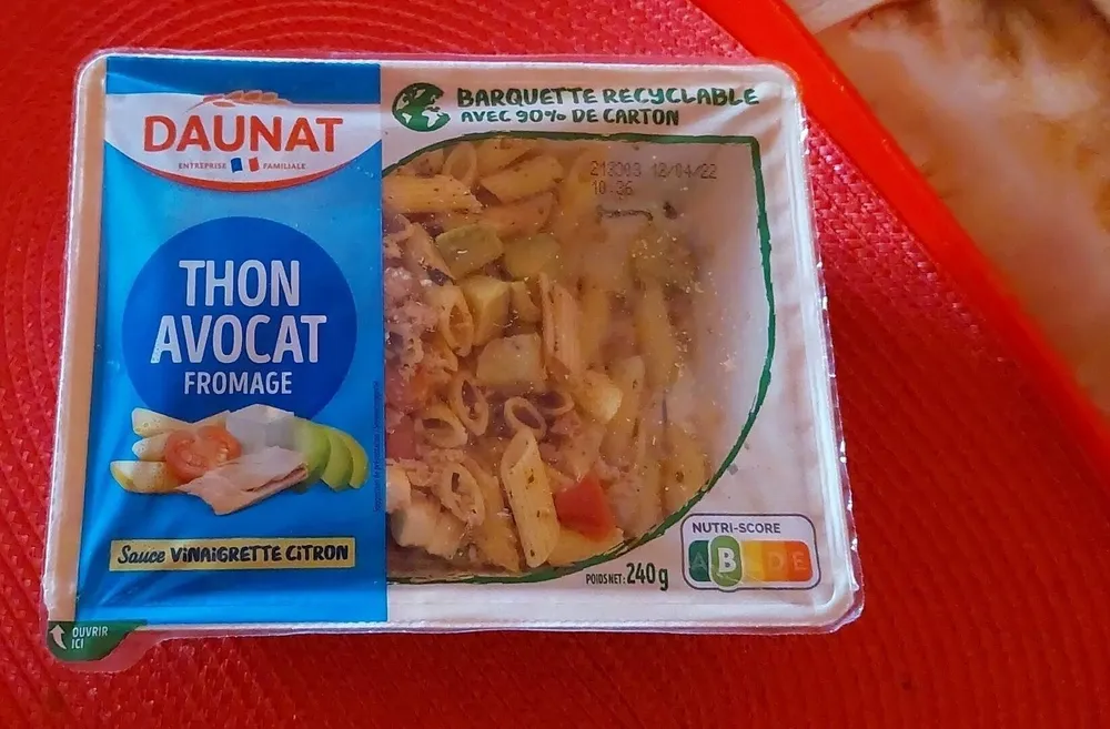 Thon avocat fromage
