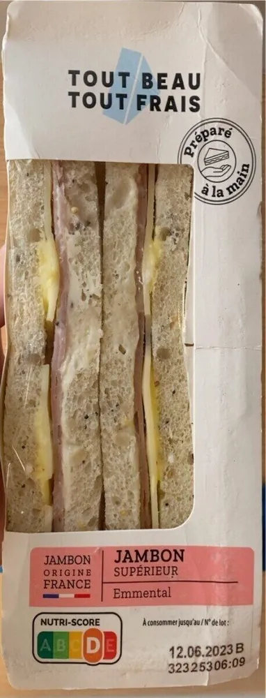 Sandwich Jambon supérieur emmental