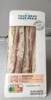 Sandwich jambon supérieur- beurre