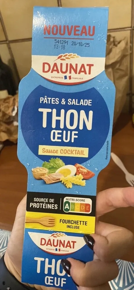 Pâtes & Salade Thon Oeuf Sauce Cocktail