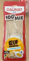 100% MIE SANS CROÛTE ŒUF EMMENTAL SAUCE FROMAGE FRAIS