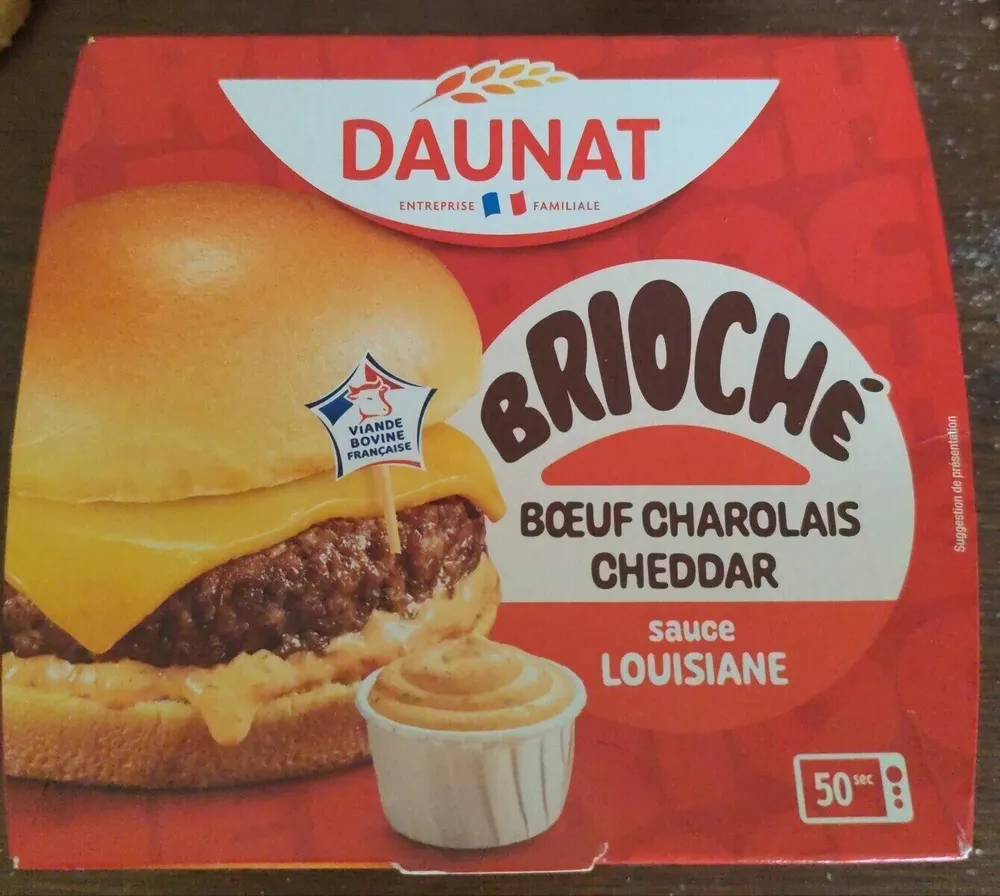 Brioché boeuf charolais cheddar, sauce Louisiane