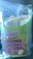 Wrap bacon fumé, oeuf, tomates marinées