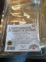 Chiffonade de jambon de Bayonne