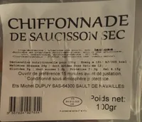 Chiffonade de saucisson sec