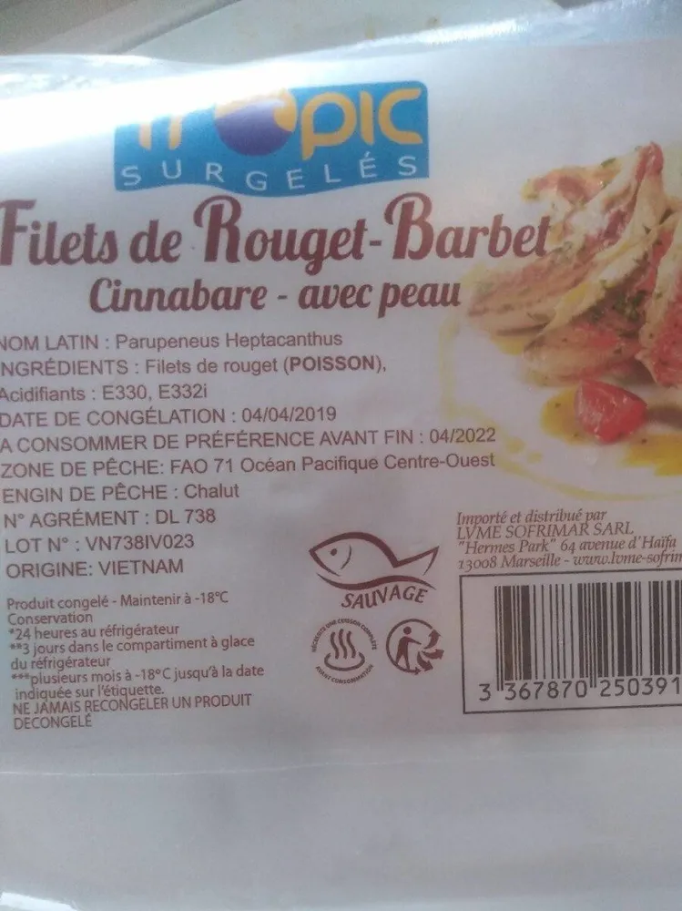 Filet de rouget barbet
