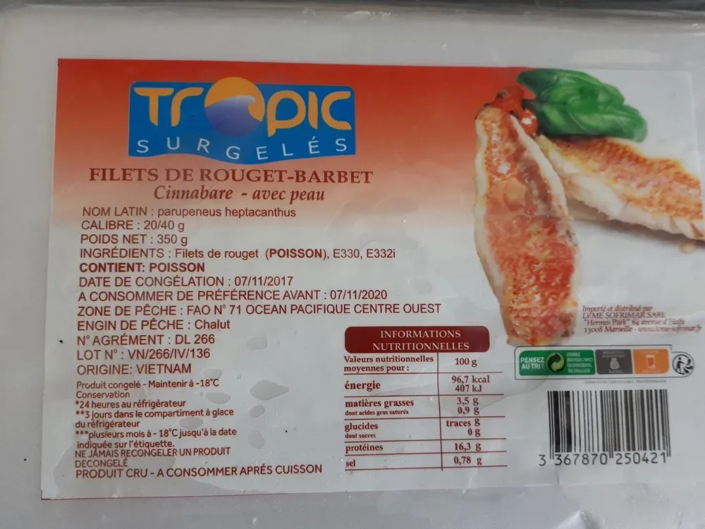Filet de rouget barbet