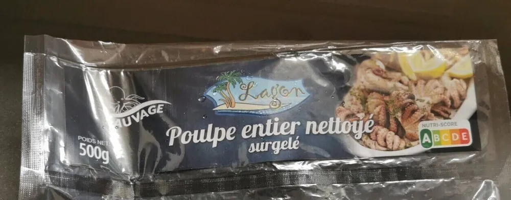 Poulpe entier nettoyé surgelé