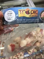Noix de Saint-Jacques avec Corail crues et congelées