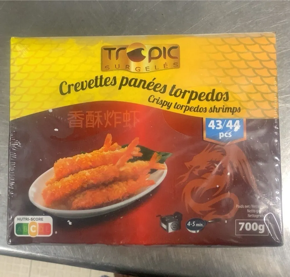 Crevettes panees torpedo