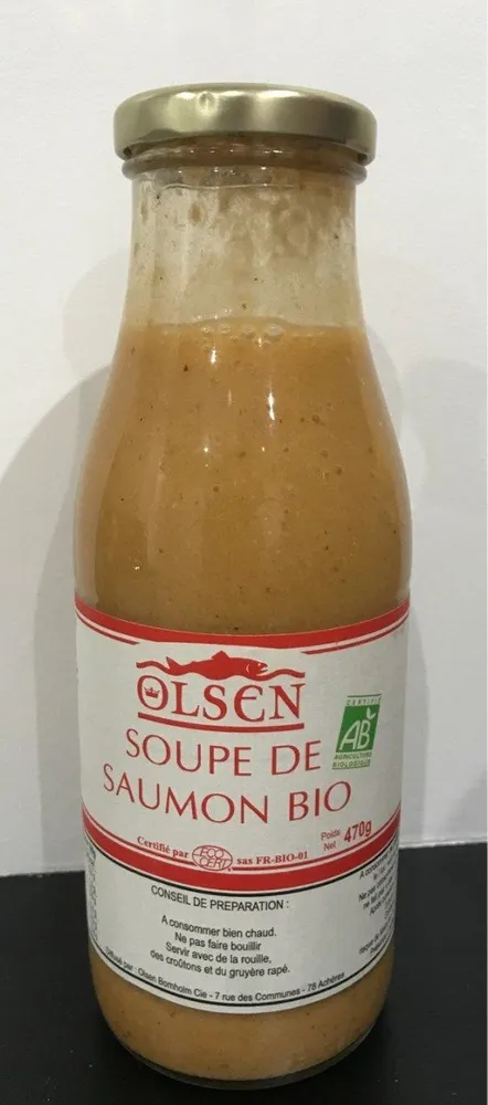 Soupe de saumon bio