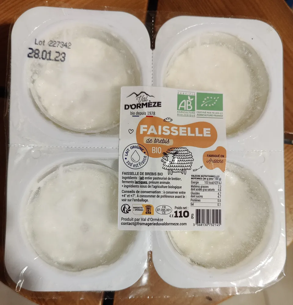 Faisselle de brebis bio