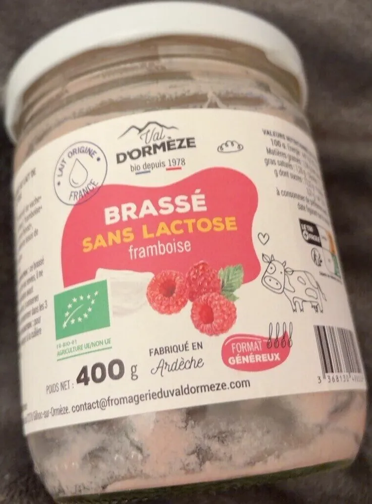 Brassé sans lactose framboise