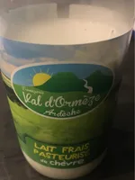 Lait frais pasteurisé de chèvre