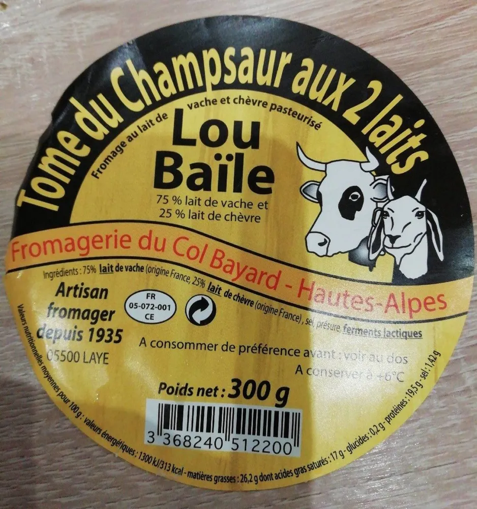 Tome du Champsaur aux 2 laits