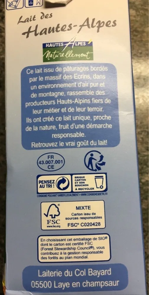 Lait Des Hautes-alpes