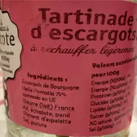 Tartinade d’escargots