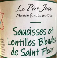 Saucisses et lentilles blondes de saint flour