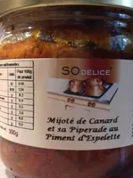Mijoté de canard et sa piperade au piment d espelette