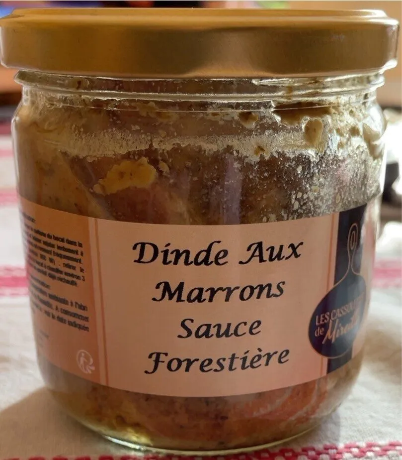 Dinde aux marrons sauce forestiere