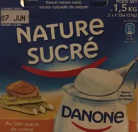 Nature sucré yaourt