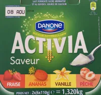 Activia - Fraise Ananas Vanille Peche