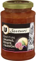 Confiture ananas goyave passion , bocal de 315g