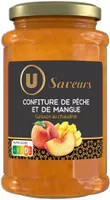 Confiture de pêche et mangue , pot de 315g