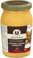 Moutarde au poivron et au piment d'Espelette bocal de 210g