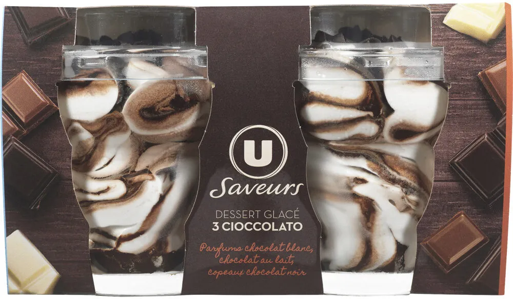 Coupes glacées verre 3 cioccolato - 2 x 90g