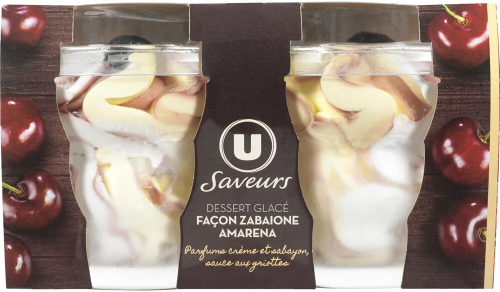 Coupes glacées verre façon zabaione - 2 x 90g