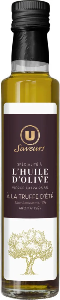 Huile d'olive vierge extra 98,5% aromatisée à la truffe - Bouteille 250ml